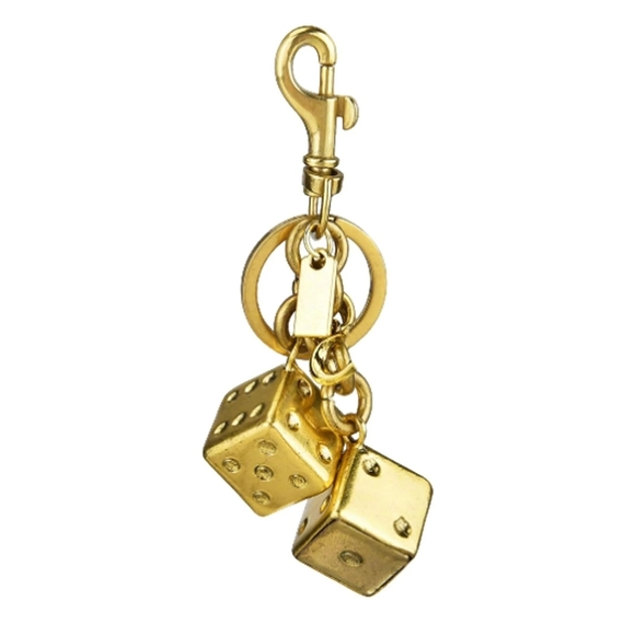 Gold Dice Keychain - Picture 1 of 5